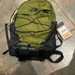 The North Face Boralis Olive Green and Black Men's Backpack